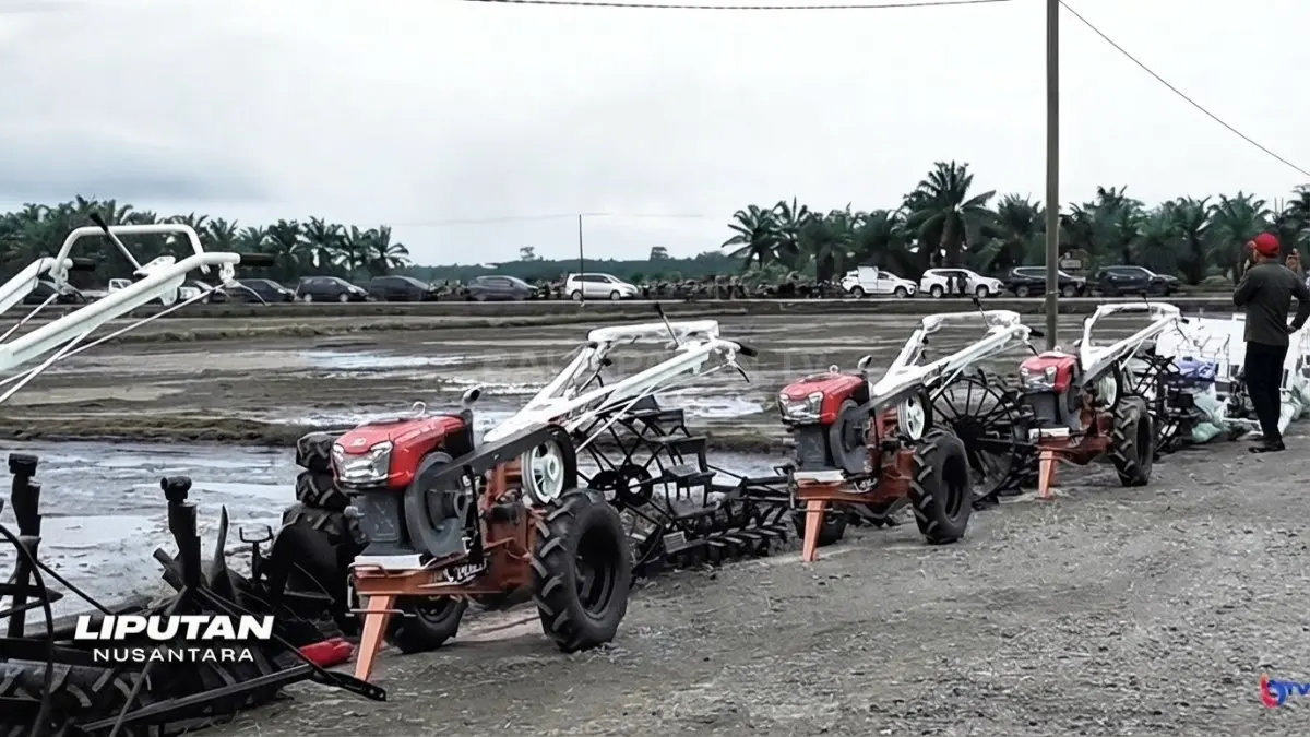 Bantuan mesin panen dari pemerintah pusat mendukung peningkatan produktivitas pertanian di Penajam Paser Utara. (BTV/AI)