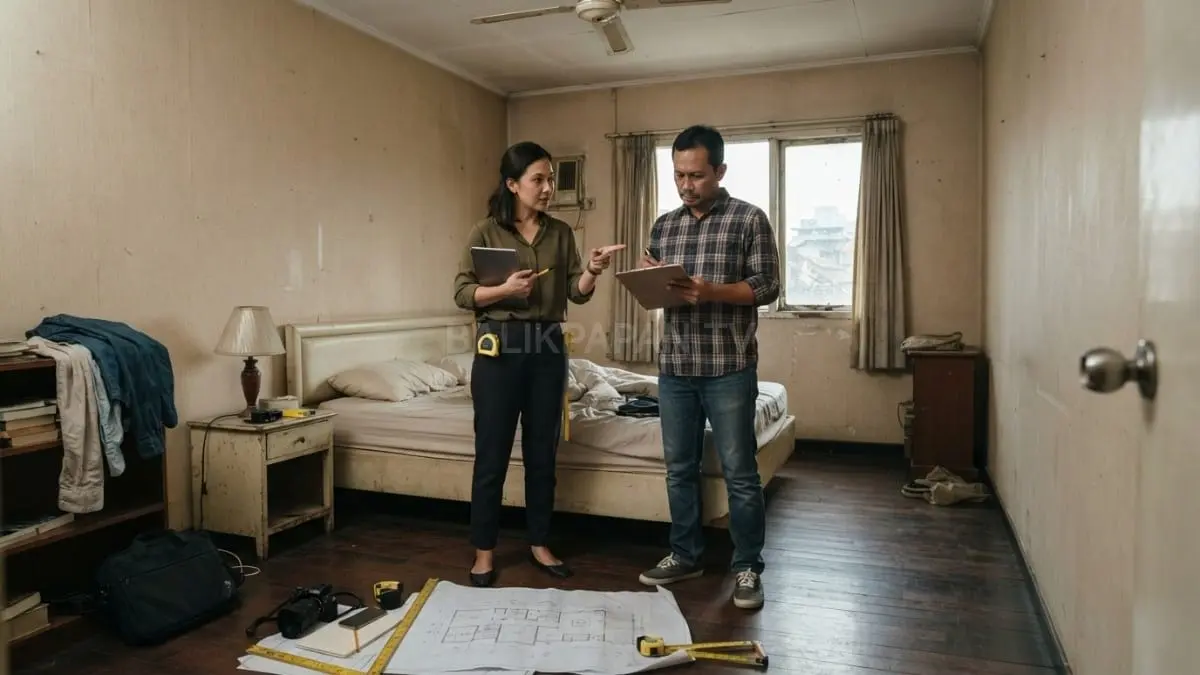 Evaluasi kondisi kamar sebelum renovasi membantu menciptakan ruang bergaya Jepang nyaman fungsional bercahaya alami optimal [BTV:AI]