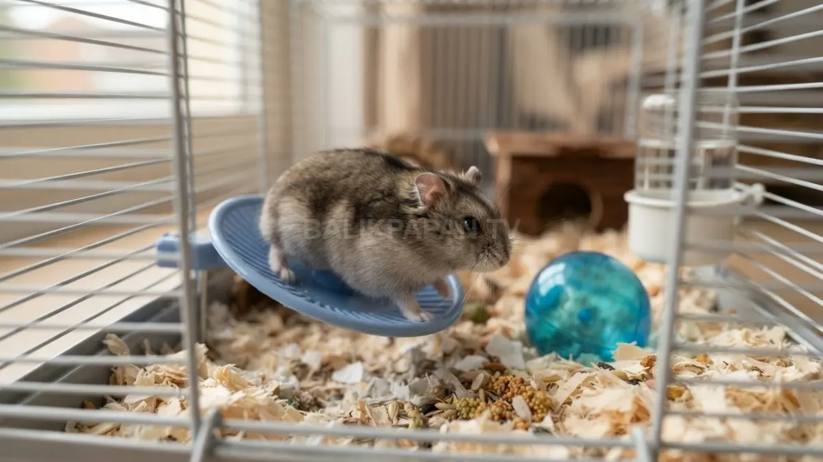 Hamster sehat membutuhkan roda sesuai kandang nyaman stimulasi rutin agar tetap aktif dan bahagia selamanya (BTV/AI)