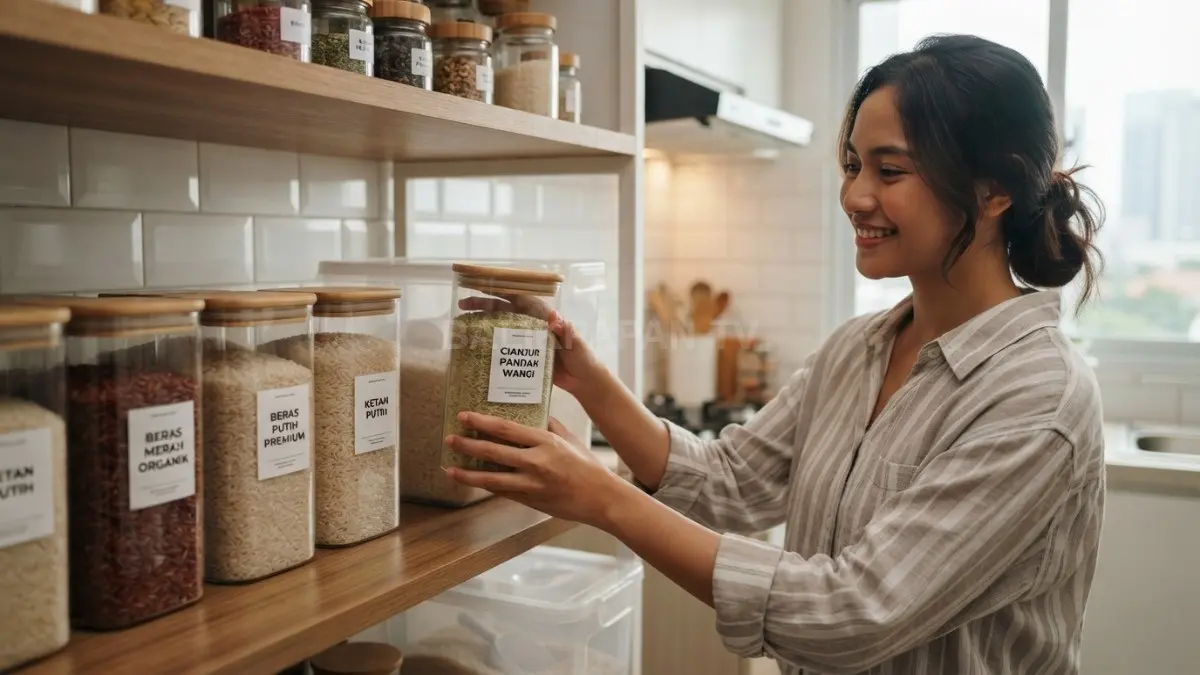Memeriksa kondisi beras berkala membantu mencegah kerusakan akibat kutu maupun kelembapan berlebih setiap minggu (BTV/AI)
