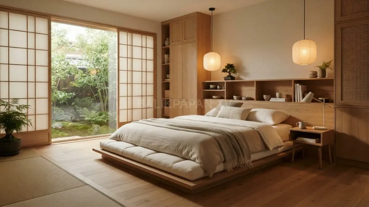 Renovasi kamar bergaya Jepang menghadirkan suasana minimalis, hangat, nyaman, serta fungsional untuk hunian modern sehari-hari. [BTV:AI]