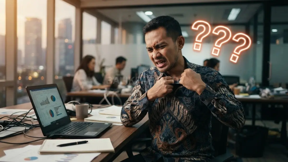 Busana etnik profesional menciptakan kesan percaya diri, rapi, berwibawa, sekaligus menghormati budaya kerja modern. (BTV/AI)