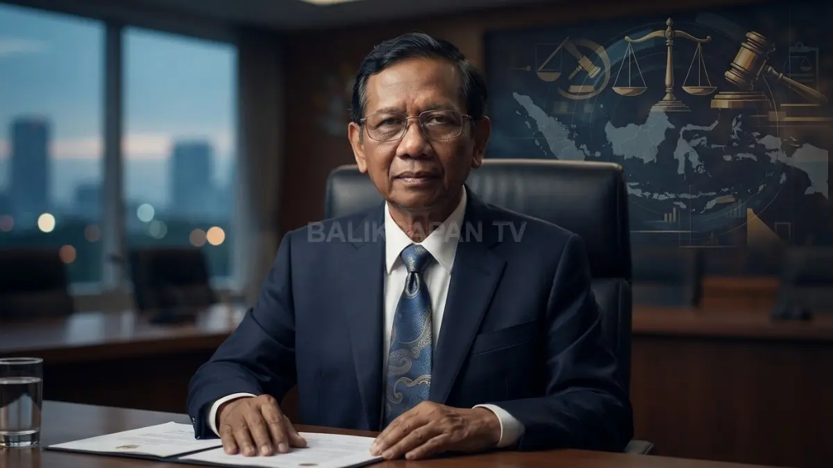 Ilustrasi Mahfud MD menjelaskan pandangannya mengenai prosedur hukum kasus eks Jampidsus