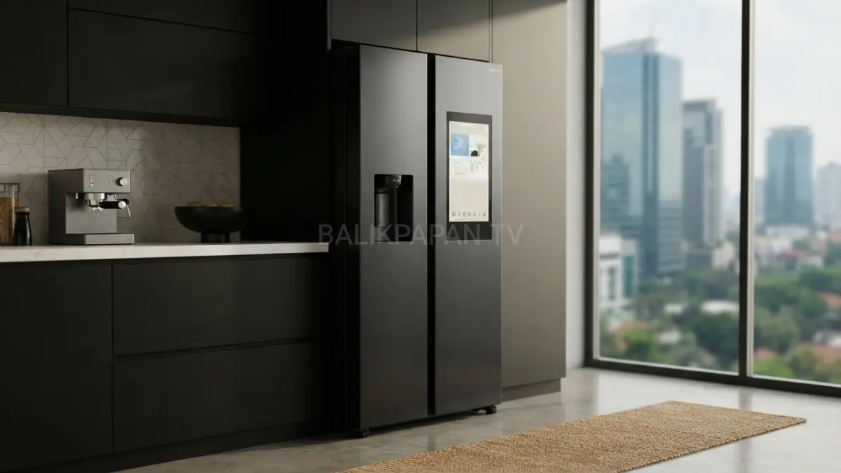 Interior Samsung Bespoke AI berkapasitas 641 liter dengan teknologi Twin Cooling. (BTV/AI) 