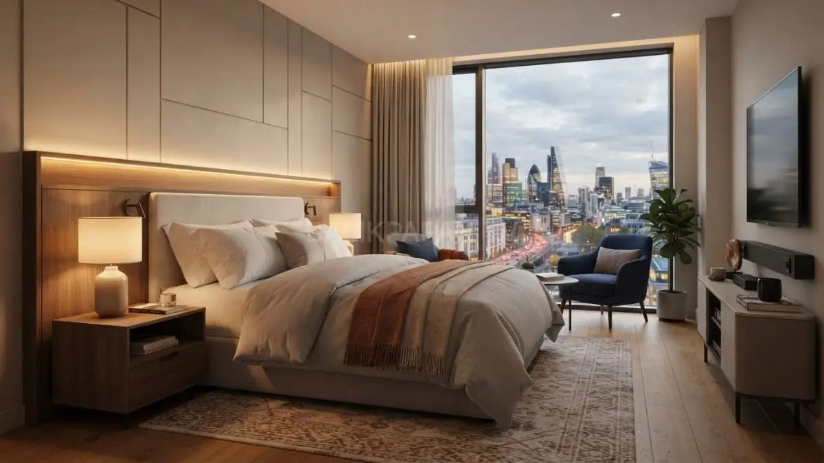 Pencahayaan tepat membuat warna interior terlihat menarik sekaligus menghadirkan suasana kamar yang hangat dan nyaman. [BTV:AI]