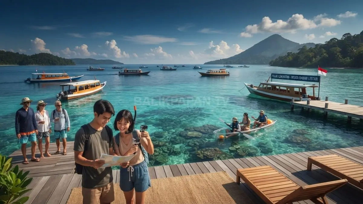 Pulau Lemukutan Kalimantan Barat menawarkan laut biru, wisata bahari, dan keindahan alam yang memukau wisatawan (BTV/AI)

