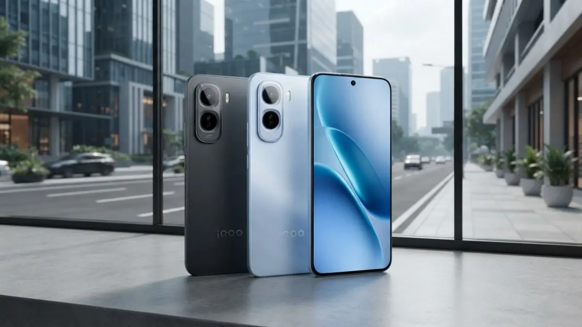 Tampilan layar AMOLED 1.5K milik iQOO Z11 yang menampilkan detail gambar tajam dengan bezel simetris tipis.(BTV/AI) 