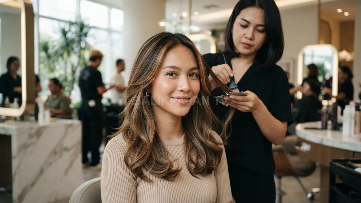 Highlight rambut alami menyesuaikan warna kulit dan bentuk wajah menghadirkan penampilan elegan, segar, serta berdimensi indah (BTV/AI)

