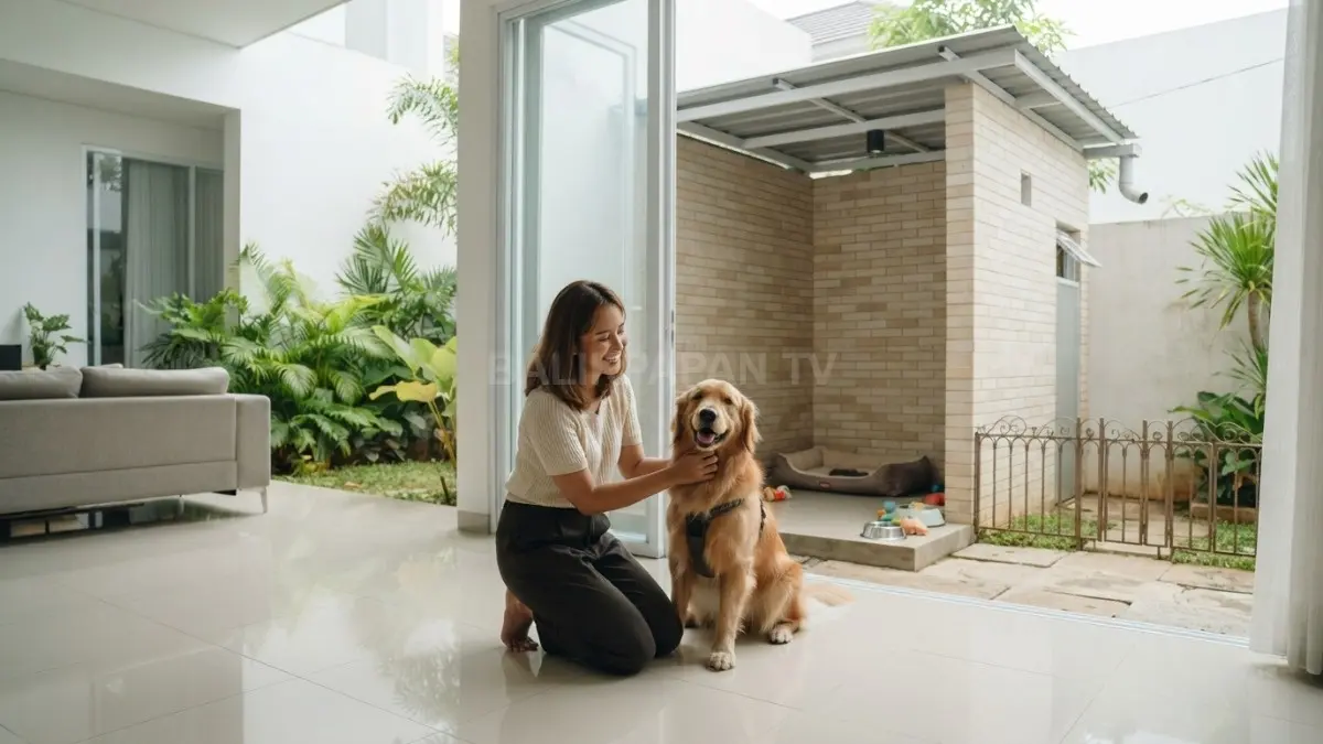 Rumah minimalis ramah hewan menghadirkan area nyaman, aman, fungsional, dan menyatu dengan desain hunian modern (BTV/AI)
