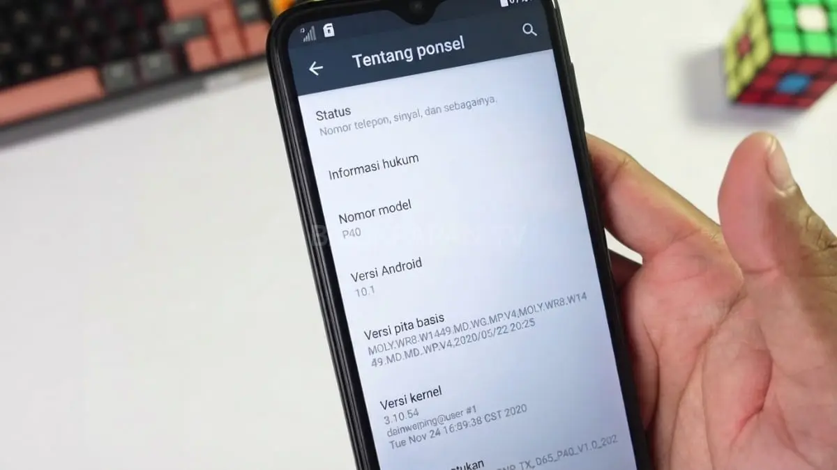 Tampilan Huawei P40 Lite KW memperlihatkan desain menyerupai produk asli dengan komponen berbeda mencolok. [BTV:AI]