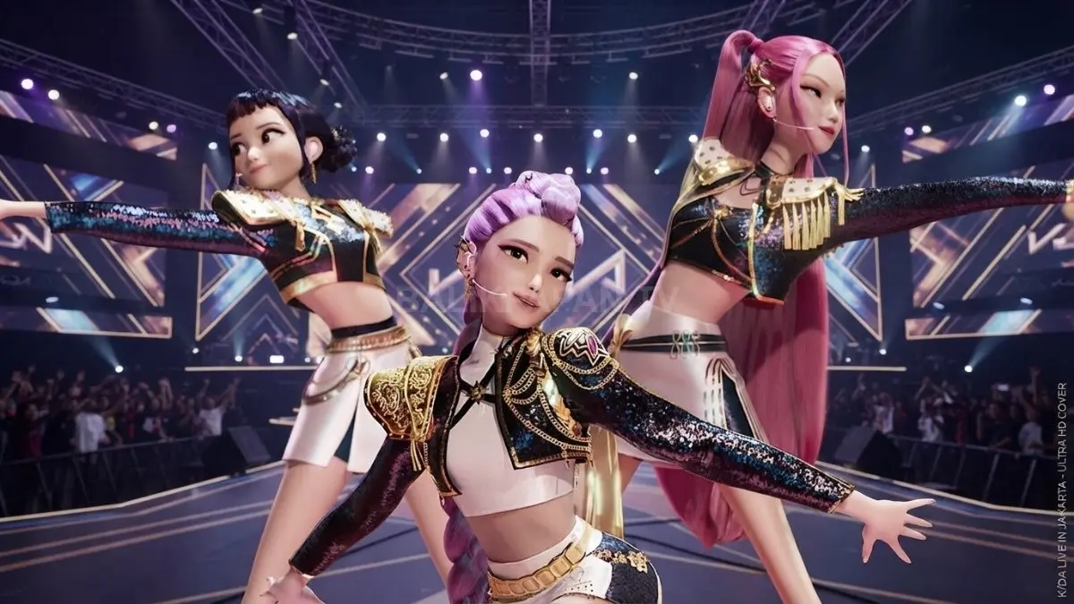 Film animasi K-Pop Demon Hunters memperluas popularitas melalui rencana tur dunia setelah sukses di Netflix global. (BTV/AI)