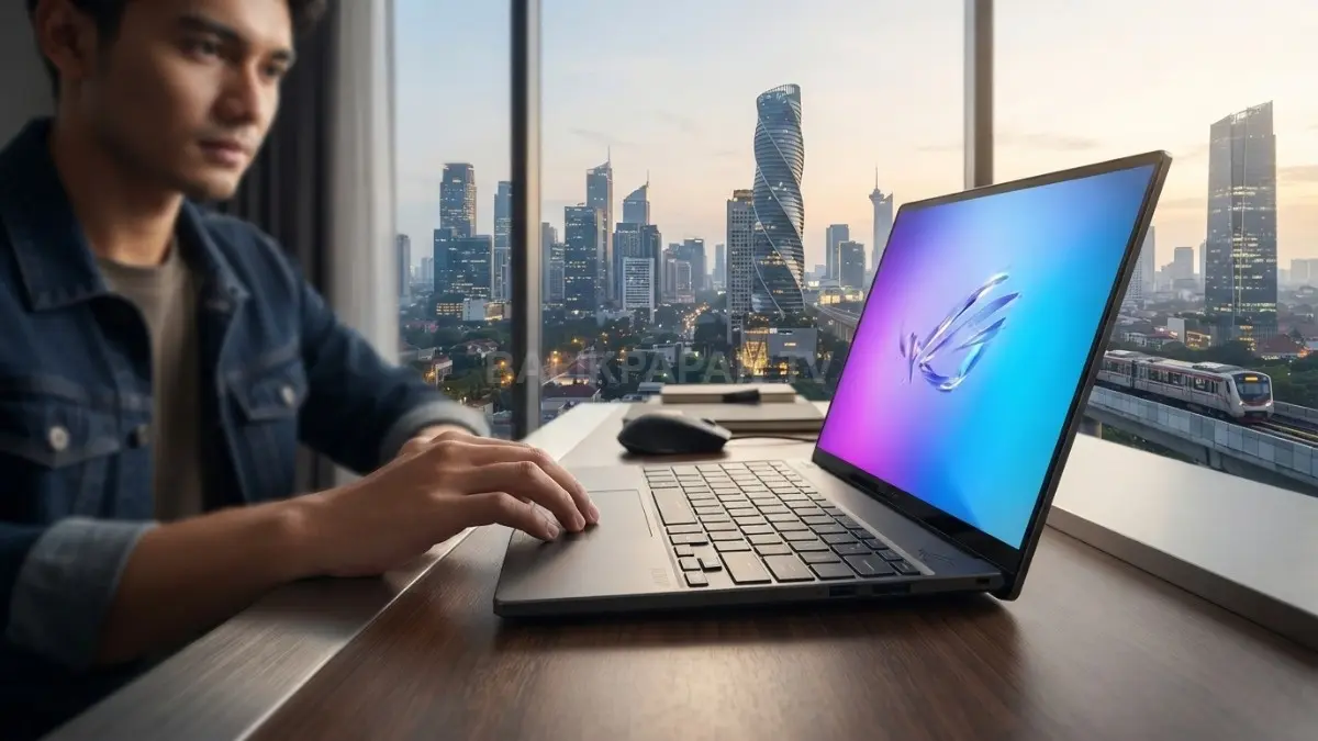 Laptop ASUS ROG Zephyrus dan ProArt generasi terbaru menampilkan perpaduan performa tinggi, teknologi AI, dan desain portabel untuk kebutuhan gaming maupun kreator konten. (BTV/AI)