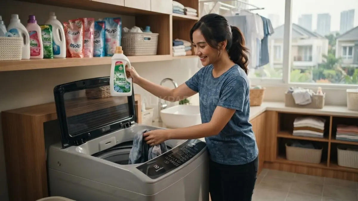 Mencuci pakaian dengan deterjen sesuai jenis kain menjaga serat tetap kuat, bersih, dan awet sempurna. [BTV:AI]