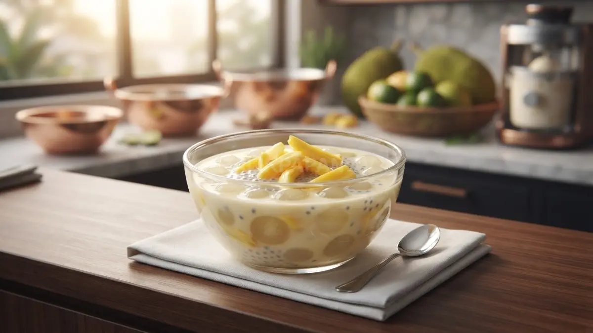 Es Nangka Selasih khas Banjar menghadirkan kesegaran buah, selasih, dan sirup tradisional Kalimantan Selatan (BTV/AI)
