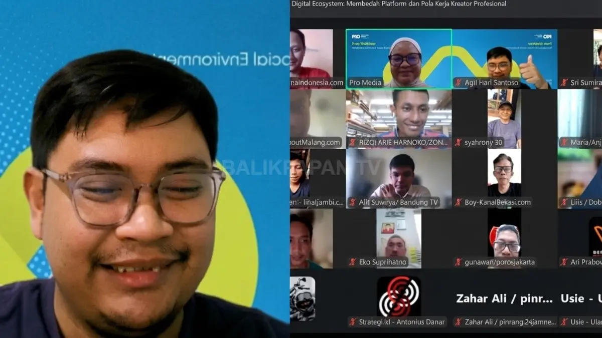 General Manager Media Network Promedia Group, Agil Hari Santoso, memaparkan materi mengenai engagement konten.