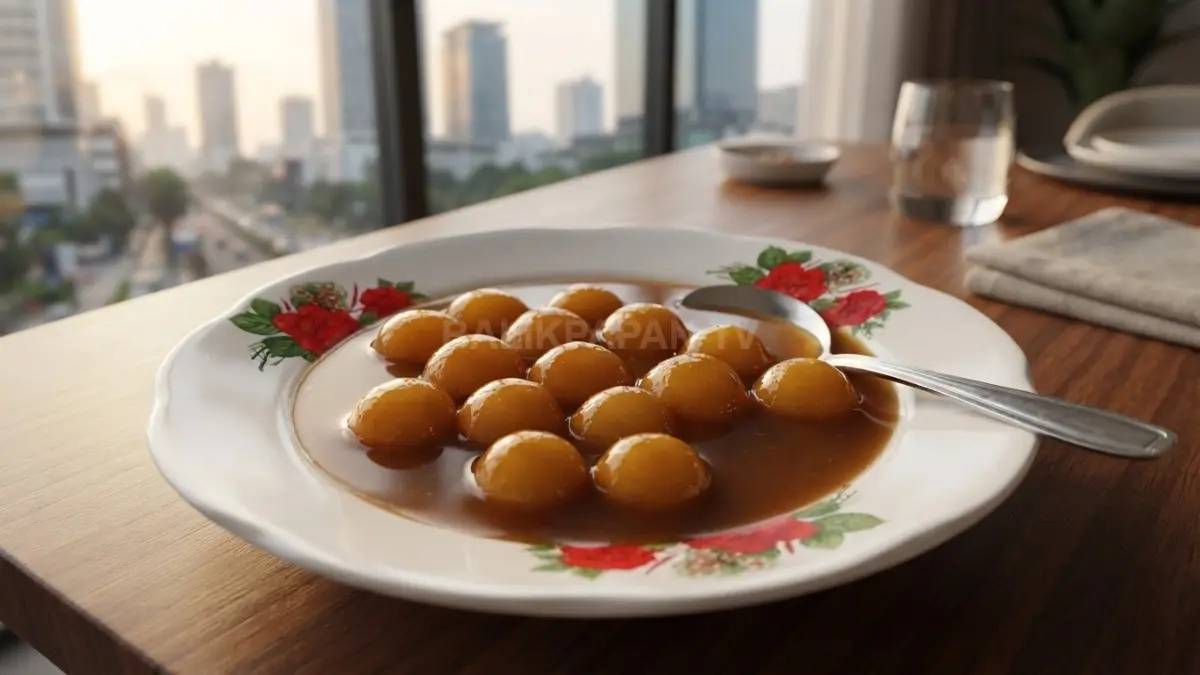 Hintalu Karuang khas Banjar menghadirkan kudapan ketan, santan, dan gula aren sebagai warisan kuliner tradisional (BTV/AI)
