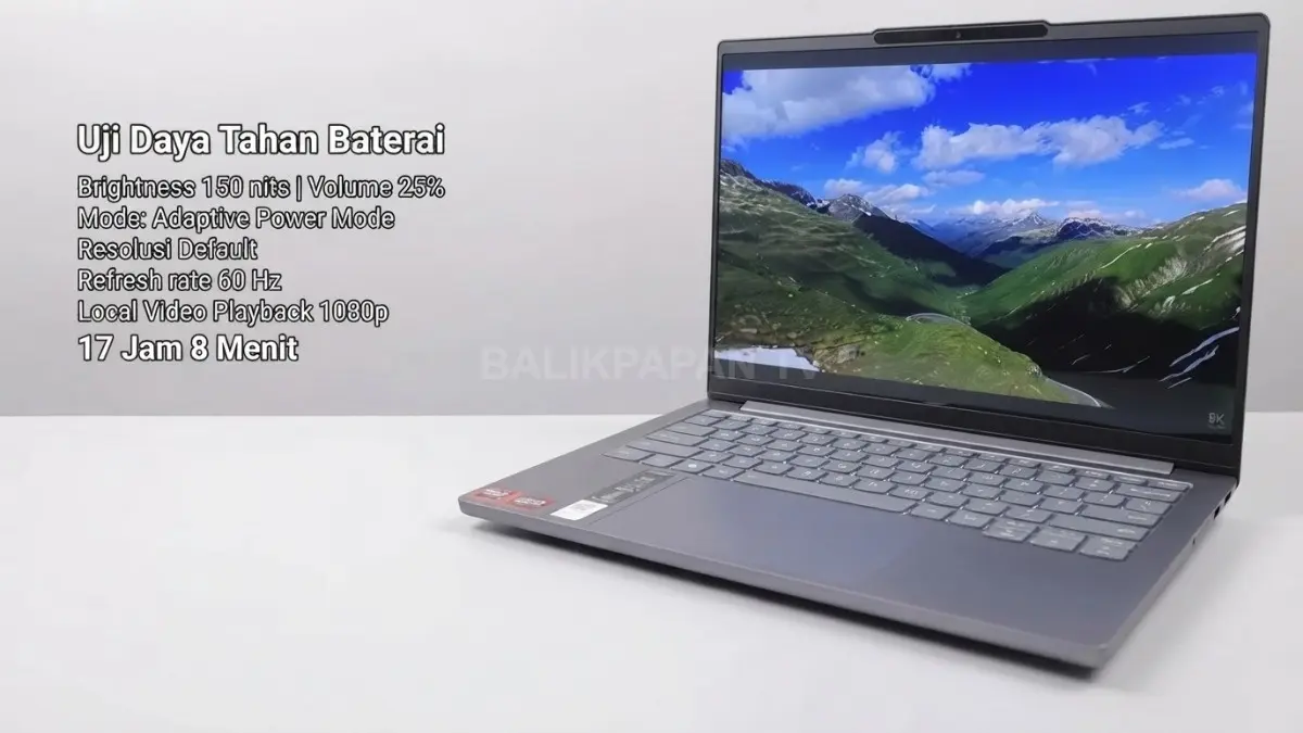 Lenovo IdeaPad Pro 5A mendukung produktivitas kreator konten melalui performa cepat dan baterai tahan lama setiap hari. (BTV/AI)