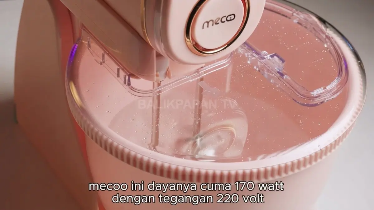 Motor 170 watt Mecoo Hand Mixer membantu menghemat listrik tanpa mengorbankan performa mengolah berbagai adonan rumahan. (BTV/AI)