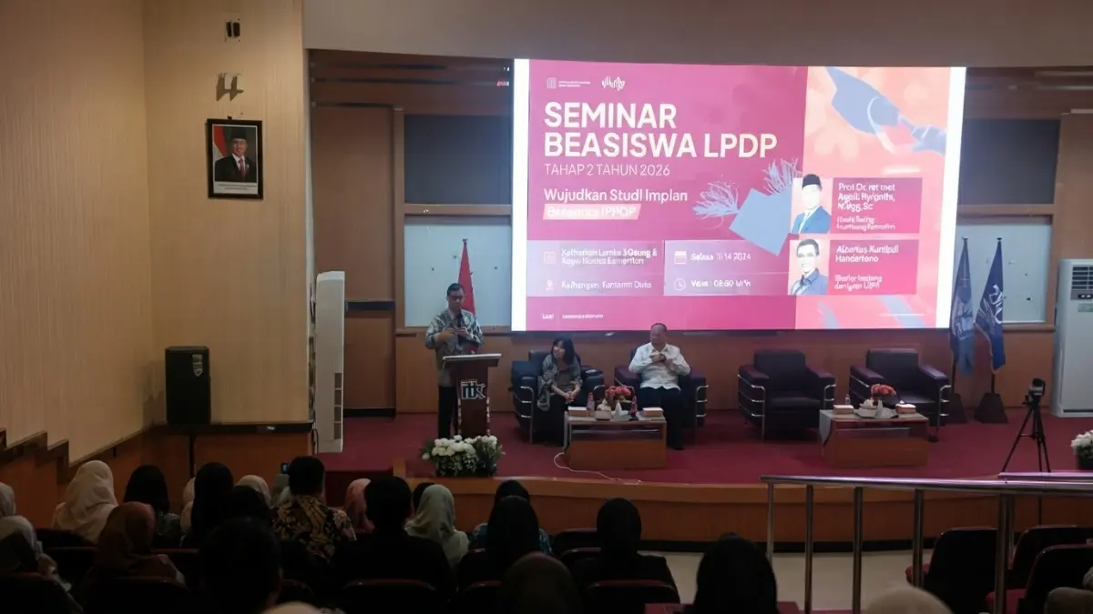 Sosialisasi Beasiswa LPDP Tahap II 2026 di ITK Balikpapan membuka akses informasi studi lanjut bagi calon pendaftar.