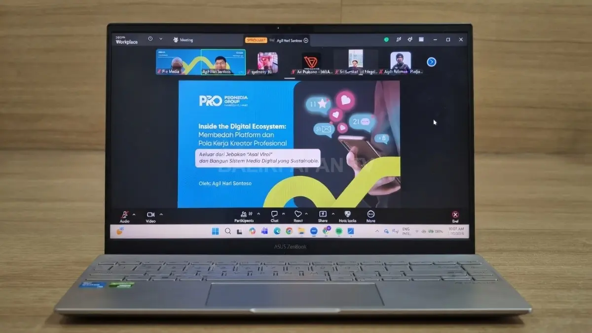 Webinar Promedia Group membahas strategi konten digital dan karakter setiap platform media sosial.