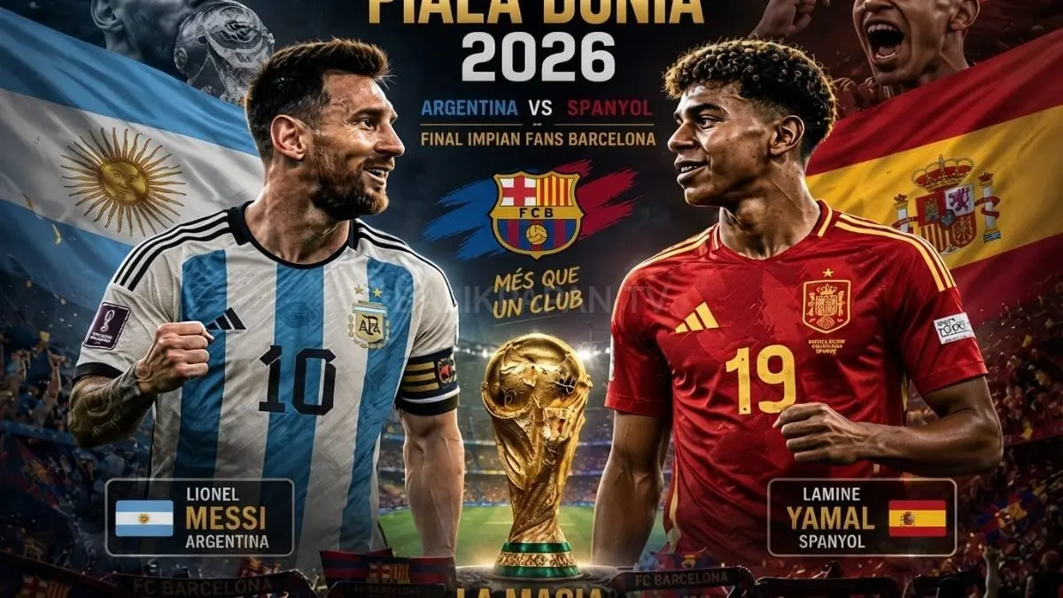 Lionel Messi dan Lamine Yamal bersiap menghadapi final Piala Dunia 2026 penuh sejarah mendunia harapan. [BTV:AI]