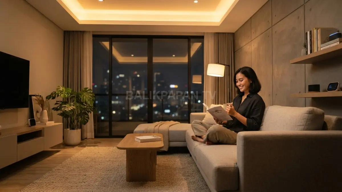 Lampu Circadian Lighting menyesuaikan warna cahaya mengikuti ritme alami tubuh, mendukung kenyamanan dan kualitas tidur. (BTV/AI)