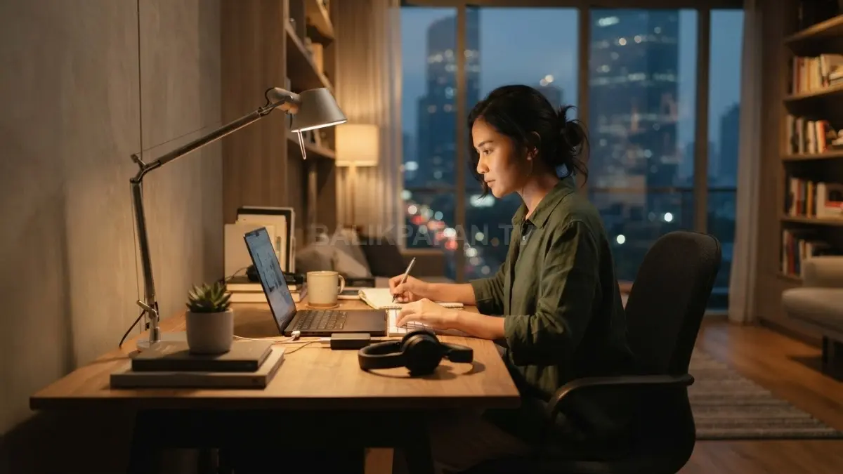 Task Lighting menghadirkan pencahayaan terarah untuk meningkatkan kenyamanan bekerja, belajar, dan mengurangi ketegangan mata. (BTV/AI)