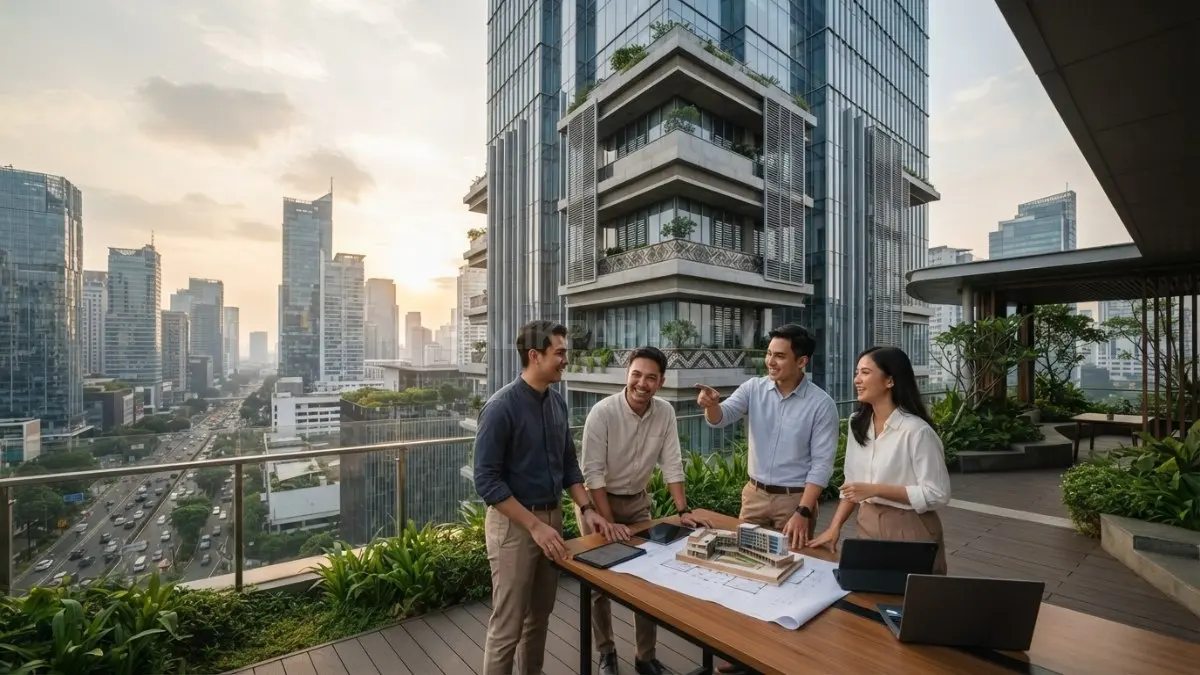 Gedung pencakar langit modern menunjukkan bagaimana arsitektur dipengaruhi faktor budaya dan psikologi penghuni. (BTV/AI)