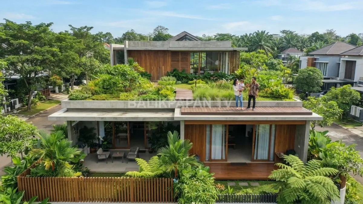 Lapisan tanaman pada atap membantu menciptakan rumah lebih sejuk sekaligus menarik secara visual (BTV/Ai)