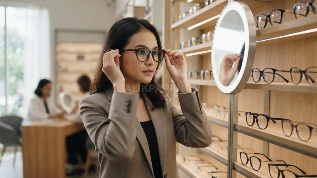 Memilih kacamata sesuai bentuk wajah dan material frame membantu kenyamanan serta penampilan sehari-hari optimal (BTV/AI)
