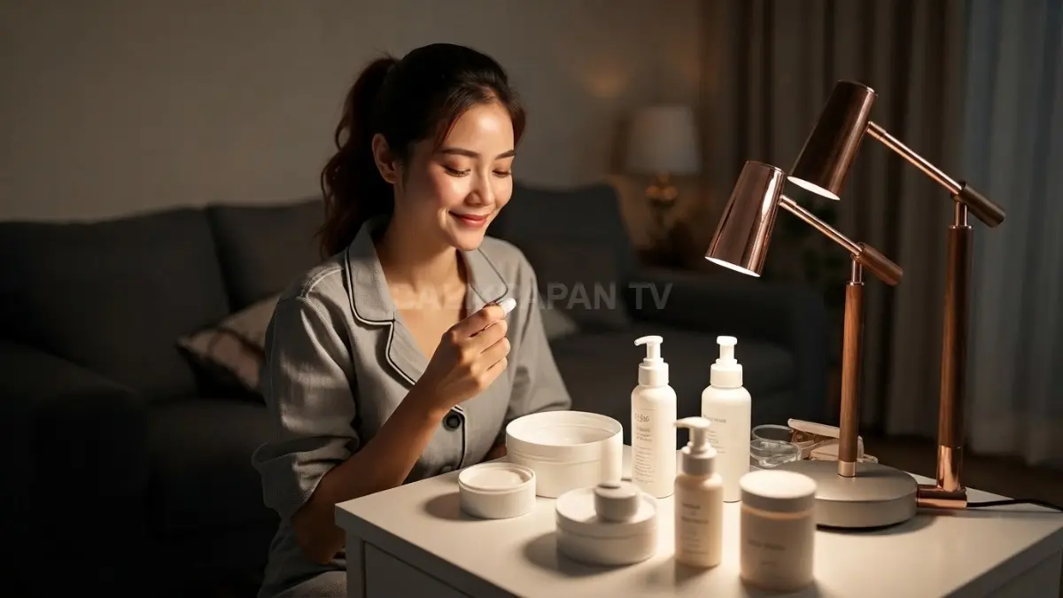 Perawatan kulit malam membantu memperkuat kelembapan alami dengan kebiasaan rutin sebelum waktu istirahat (BTV/Ai)