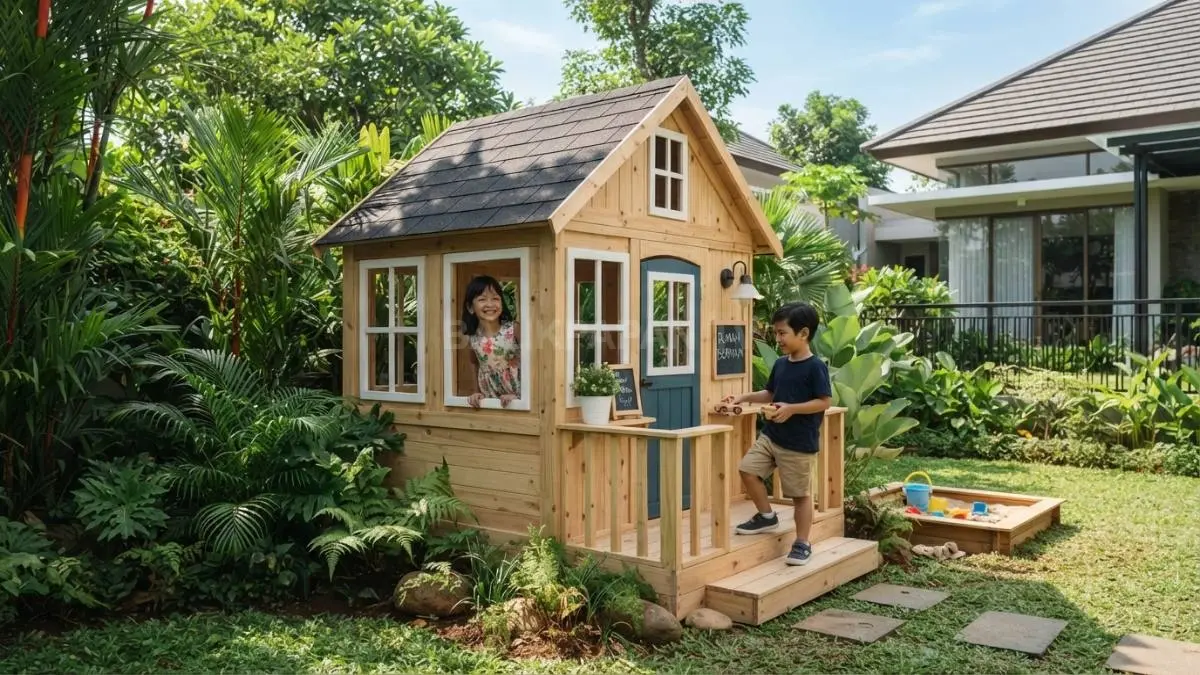 Rumah bermain anak bergaya Scandinavian menghadirkan desain estetik, aman, nyaman, dan mendukung tumbuh kembang optimal (BTV/AI)

