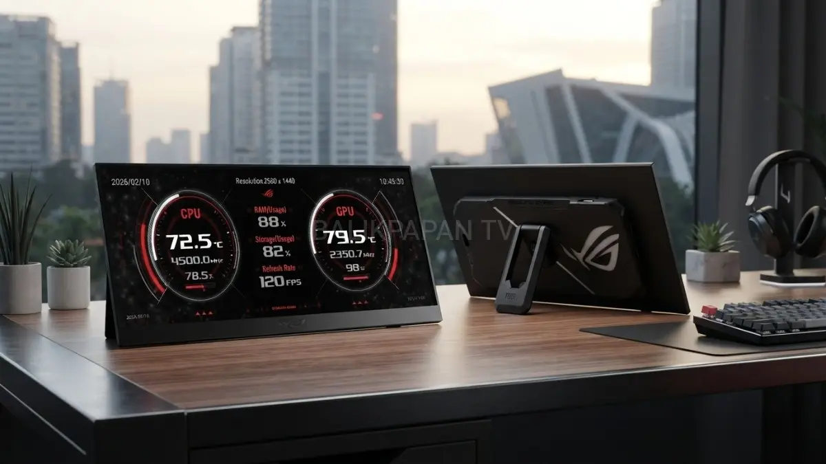 Tampilan Dari Depan Dan Belakang ROG Strix XG129C. (BTV/AI) 