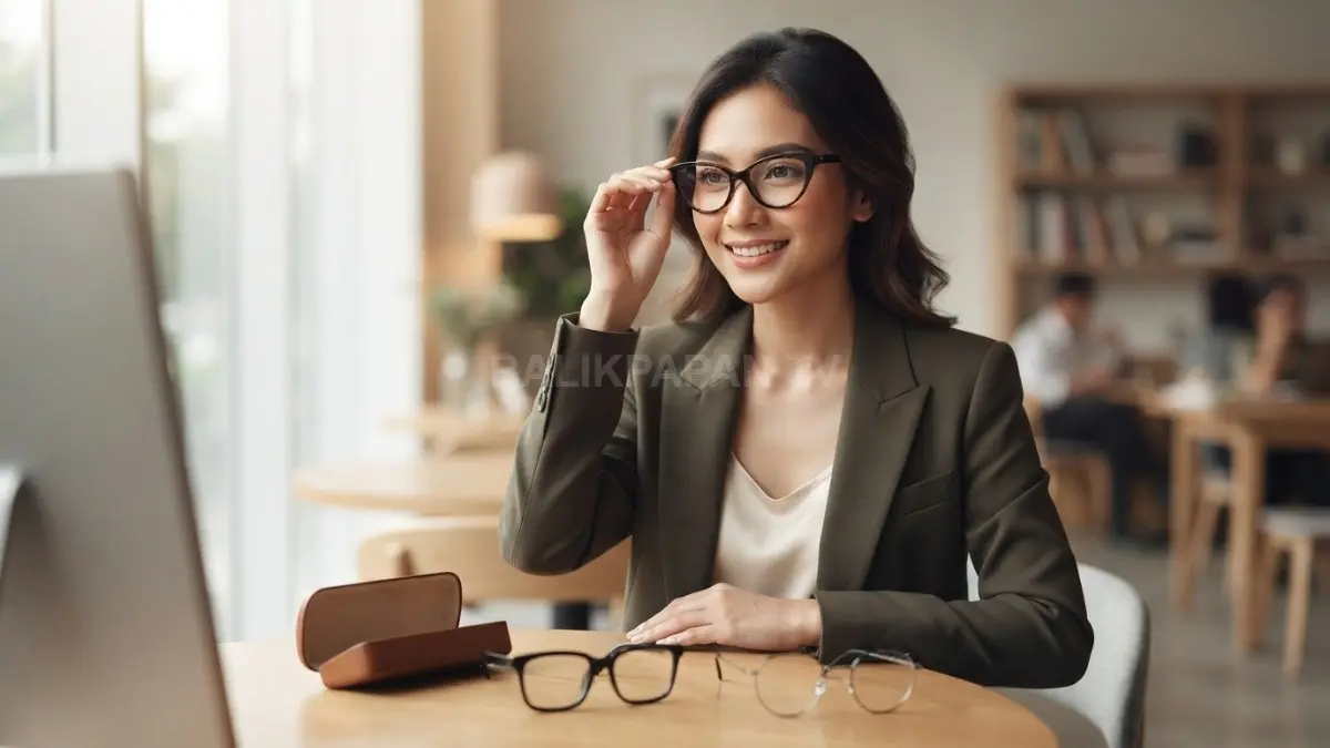 Wajah oval cocok berbagai model kacamata dengan bingkai proporsional untuk menunjang gaya dan kenyamanan harian (BTV/AI)
