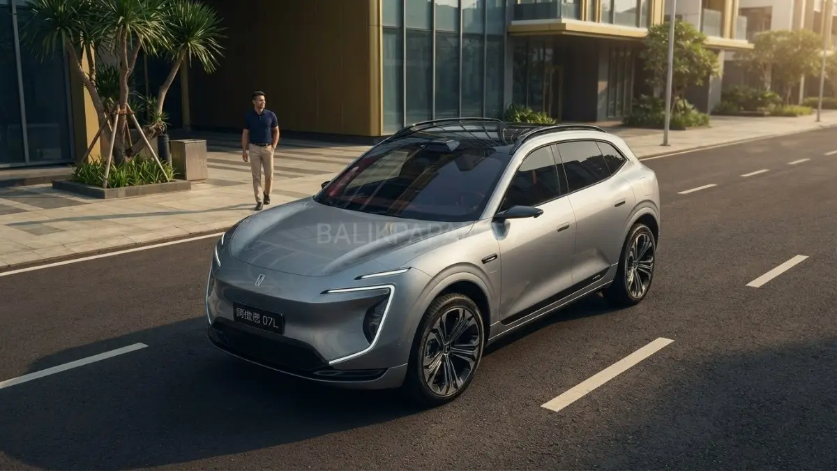 Avatr 07L SUV listrik premium dengan tiga motor dan desain futuristik siap menarik perhatian pasar. (BTV/AI) 
