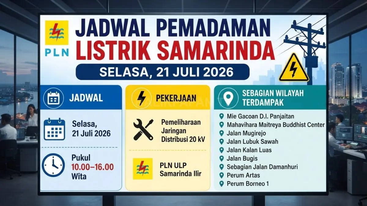 Petugas PLN melakukan pemeliharaan jaringan listrik di sejumlah wilayah Samarinda demi menjaga keandalan pasokan (DOK. GRAFIS KALTIM POST)
