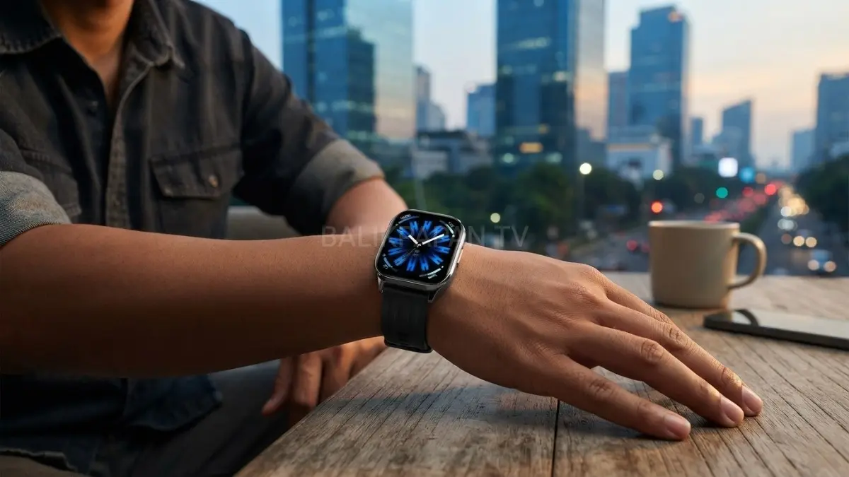 Haylou Watch 3 dengan layar AMOLED 1,85 inci tampil premium pada kelas smartwatch Rp300 ribuan. (BTV/AI) 