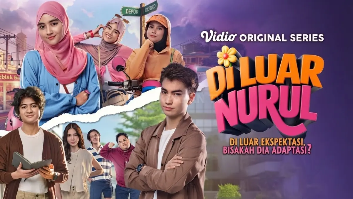 Nayla Purnama dan Gabriel Harun Giroux dalam adegan serial Di Luar Nurul yang mengusung romansa remaja. (BTV/AI)