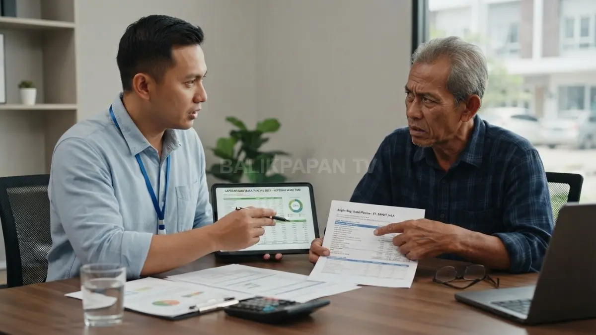 Petani plasma mempertanyakan potongan investasi kebun sawit dalam pembagian hasil kemitraan Samboja berlarut bersama koperasi (BTV/AI)