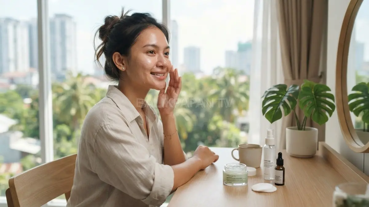 Siang hari, kulit membutuhkan perawatan ringan agar tetap seimbang menghadapi panas dan kelembapan. (BTV/Ai)