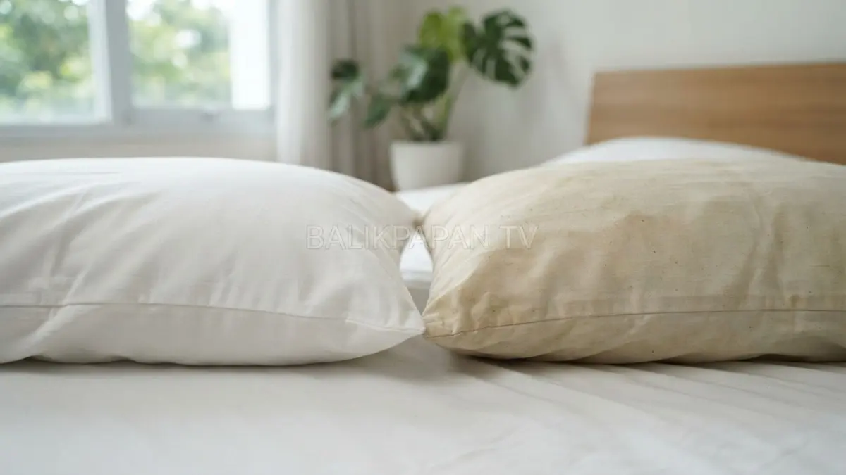 Aroma berbeda pada sarung bantal dapat muncul akibat minyak kulit, keringat, dan kelembapan kain. (BTV/Ai)
