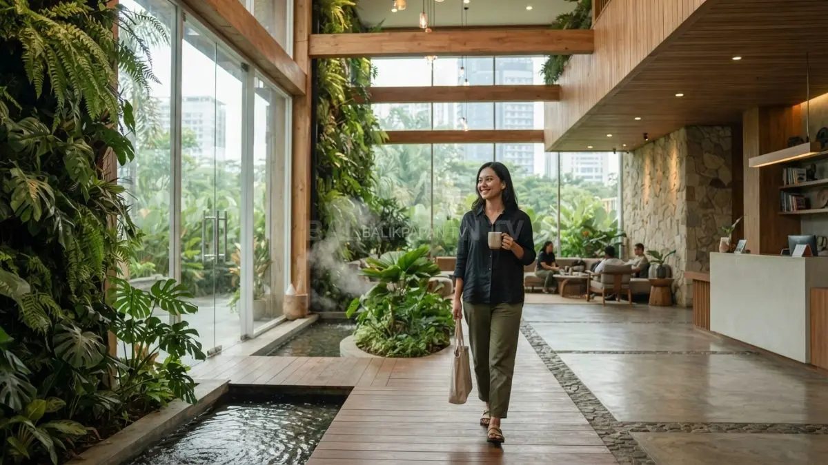Bangunan modern menghadirkan identitas aroma khas untuk memperkuat pengalaman ruang dan hubungan emosional penghuni. (BTV/Ai)
