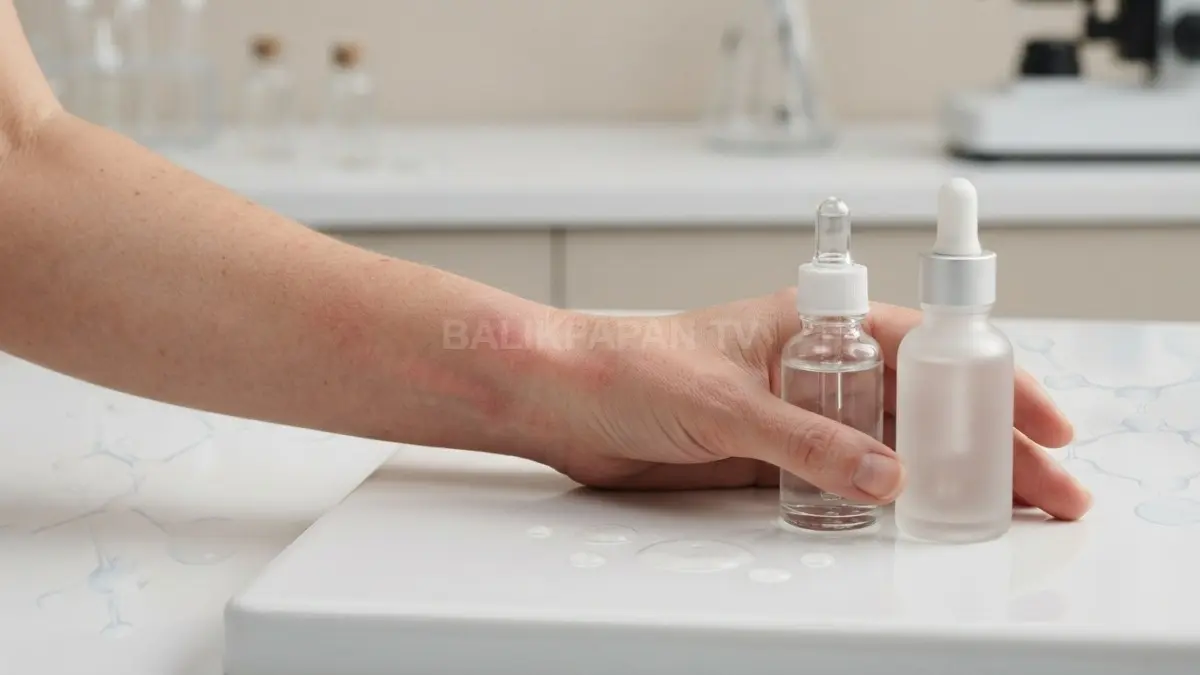 Pencampuran Niacinamide tinggi dan Vitamin C murni berpotensi memicu kemerahan serta mengurangi efektivitasnya. (BTV/Ai)