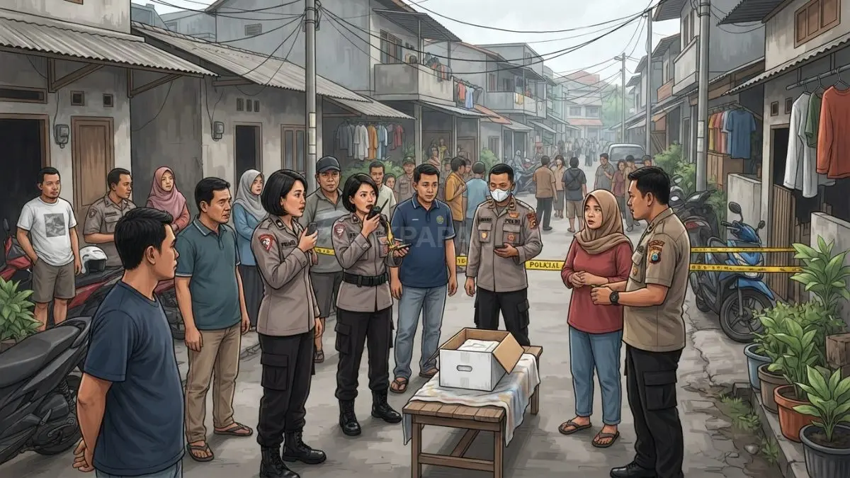 Polisi melakukan olah tempat kejadian bersama Tim INAFIS setelah penemuan bayi terlantar berlangsung cepat (BTV/AI)