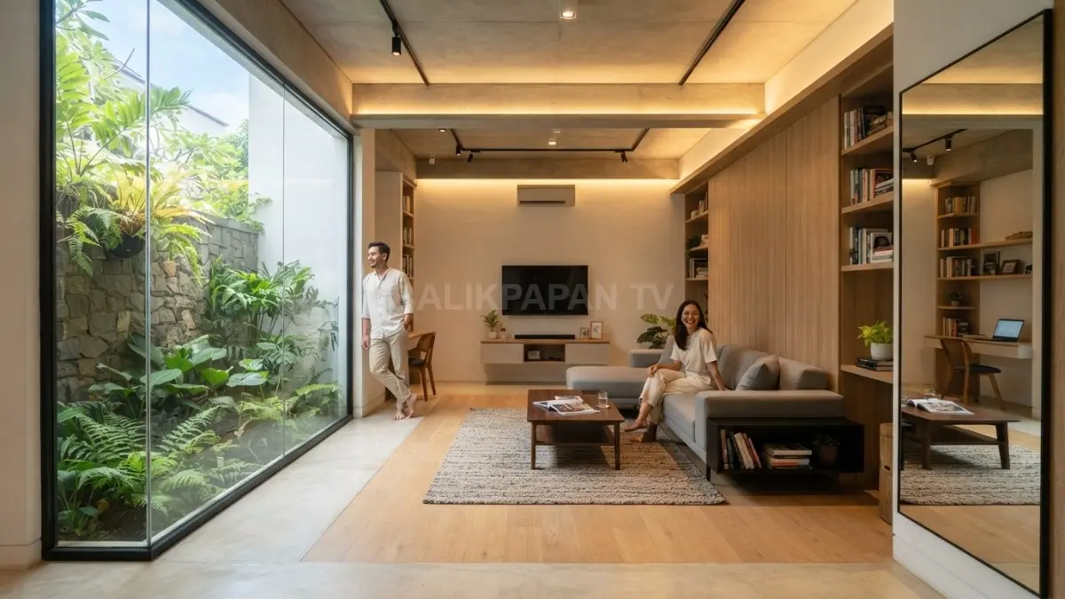 Ruang bawah tanah rahasia memadukan pencahayaan optimal, desain minimalis, keamanan, dan fungsi multifungsi modern nyaman (BTV/AI)
