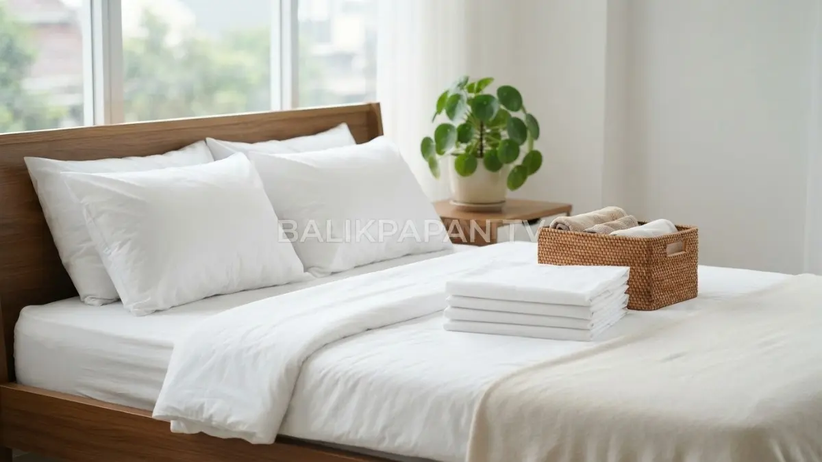 Sarung bantal yang bersih membantu menjaga kesehatan kulit dengan mengurangi penumpukan minyak dan kotoran. (BTV/Ai)
