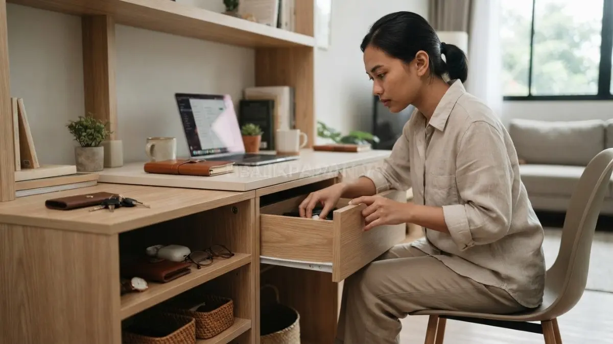 Strategi mengingat lokasi barang membantu menemukan benda hilang melalui kebiasaan, memori gerak, dan perhatian. (BTV/Ai)
