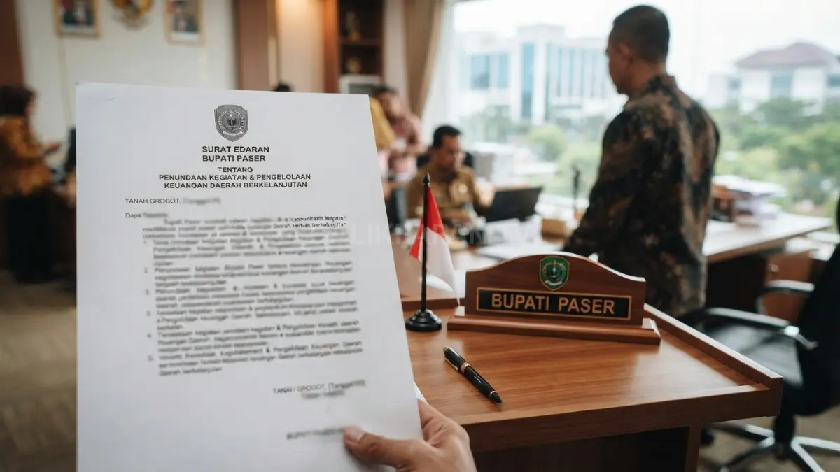 Surat edaran penundaan ditandatangani Bupati Paser sebagai langkah efisiensi pengelolaan keuangan daerah berkelanjutan resmi diumumkan (BTV/AI)