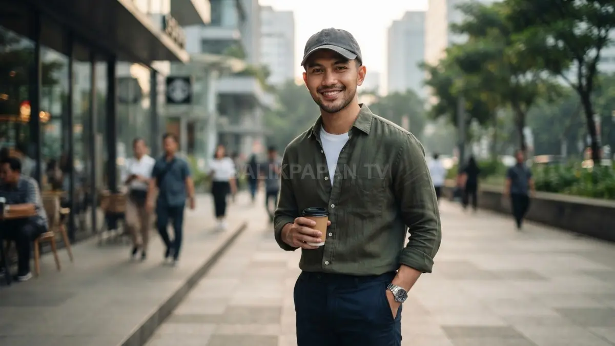 Topi dad cap klasik membantu menyeimbangkan wajah berbentuk hati sekaligus melengkapi gaya kasual pria modern (BTV/AI)
