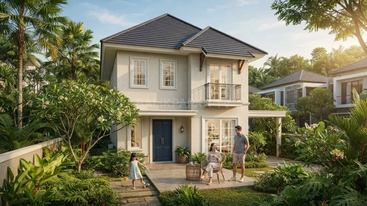 Desain rumah bergaya Inggris nyaman beradaptasi dengan iklim tropis melalui ventilasi dan pencahayaan alami [BTV:AI]